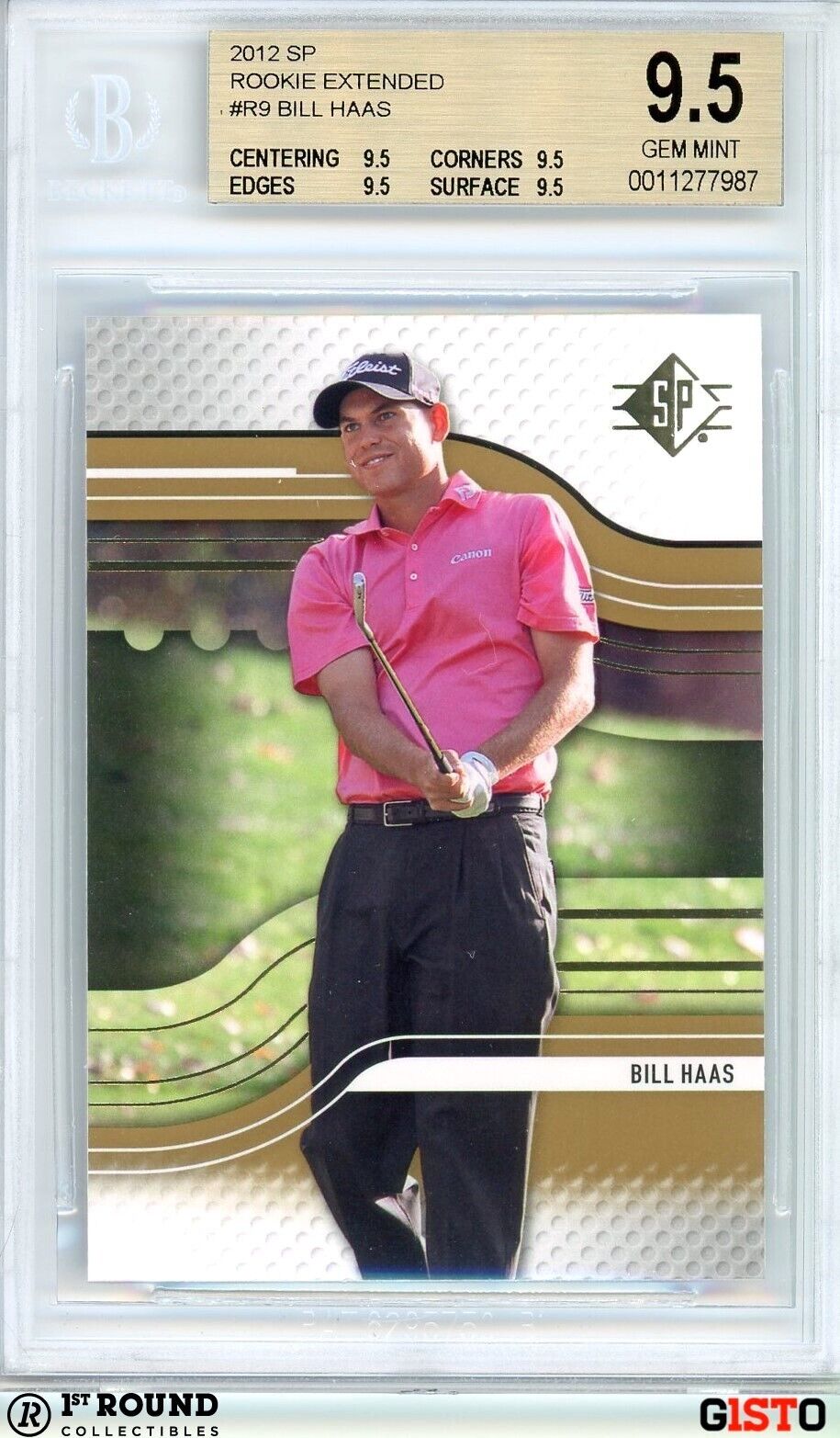 Bill Haas BGS 9.5: 2012 SP Rookie Extended Rookie Year Gisto POP 2