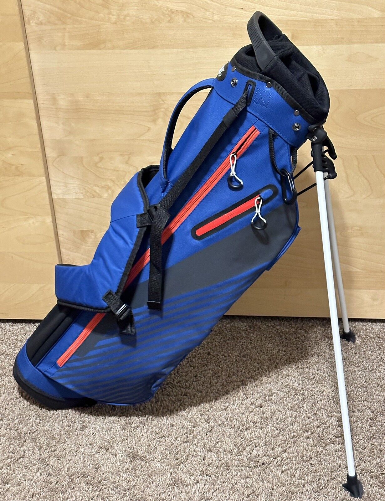 Club Champ 6.5” Lightweight Stand Carry Sunday Golf Bag Blue Used