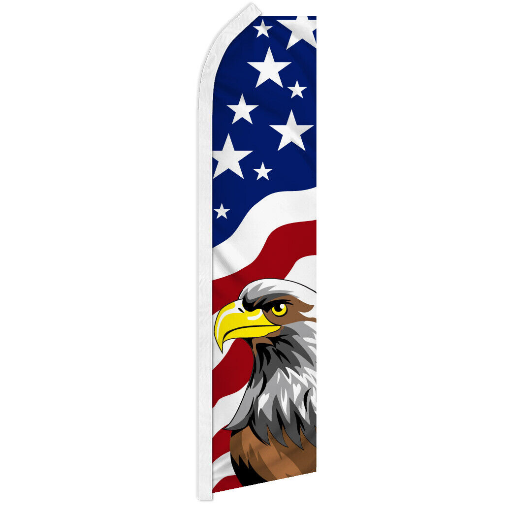 Patriotic Eagle USA Swooper Flutter Feather Flag Advertising American Flag USA