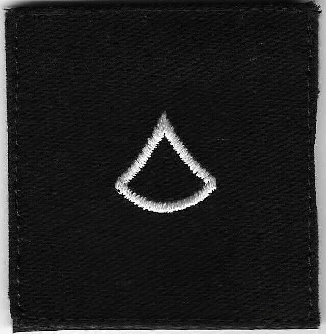 Black White E3 PFC Private 1st Class Rank Patch Fits For VELCRO® BRAND Loop Fast