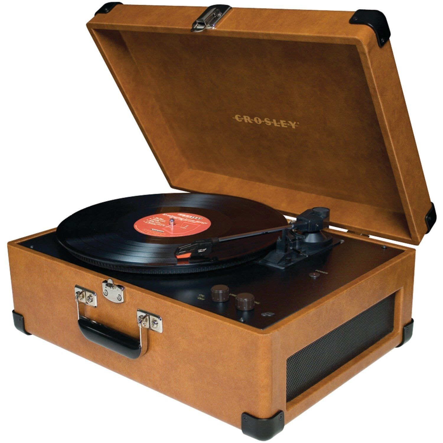 New TAN Crosley Deluxe Keepsake record player - turns old albumsl to CDS