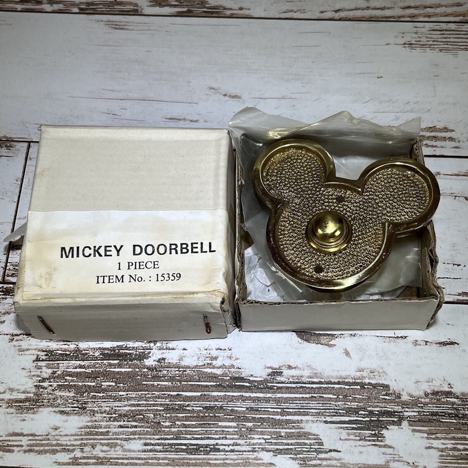 Vintage Brass Mickey Mouse Doorbell Made In India Rare