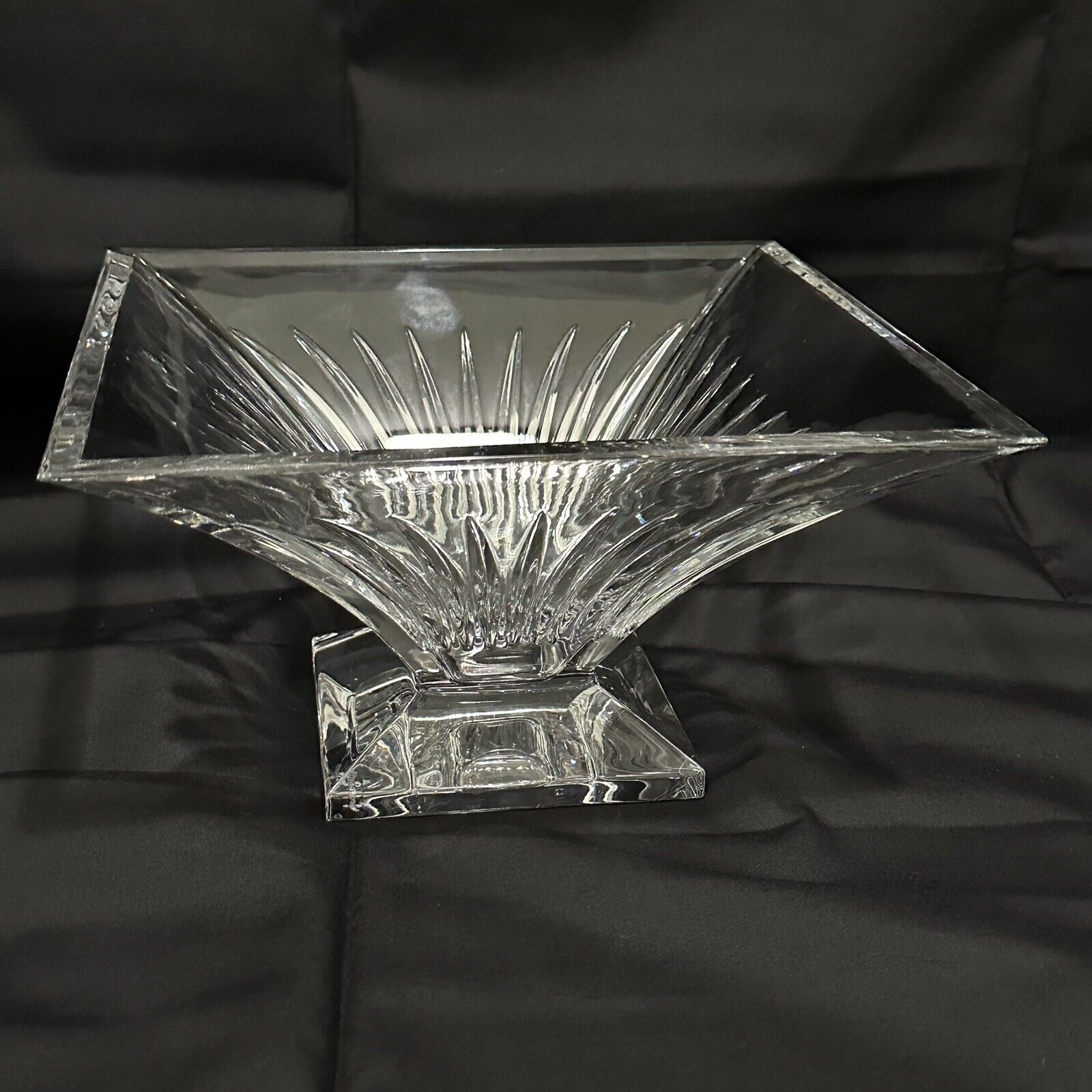 Vintage Waterford Classic Lismore Crystal Footed Square Clarion Bowl - 10\
