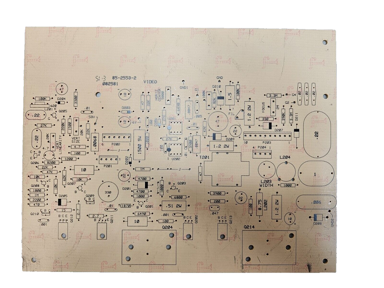 Rare Unused Vintage Heath Corporation 1982 H19 Printed Circuit Board 85-2553