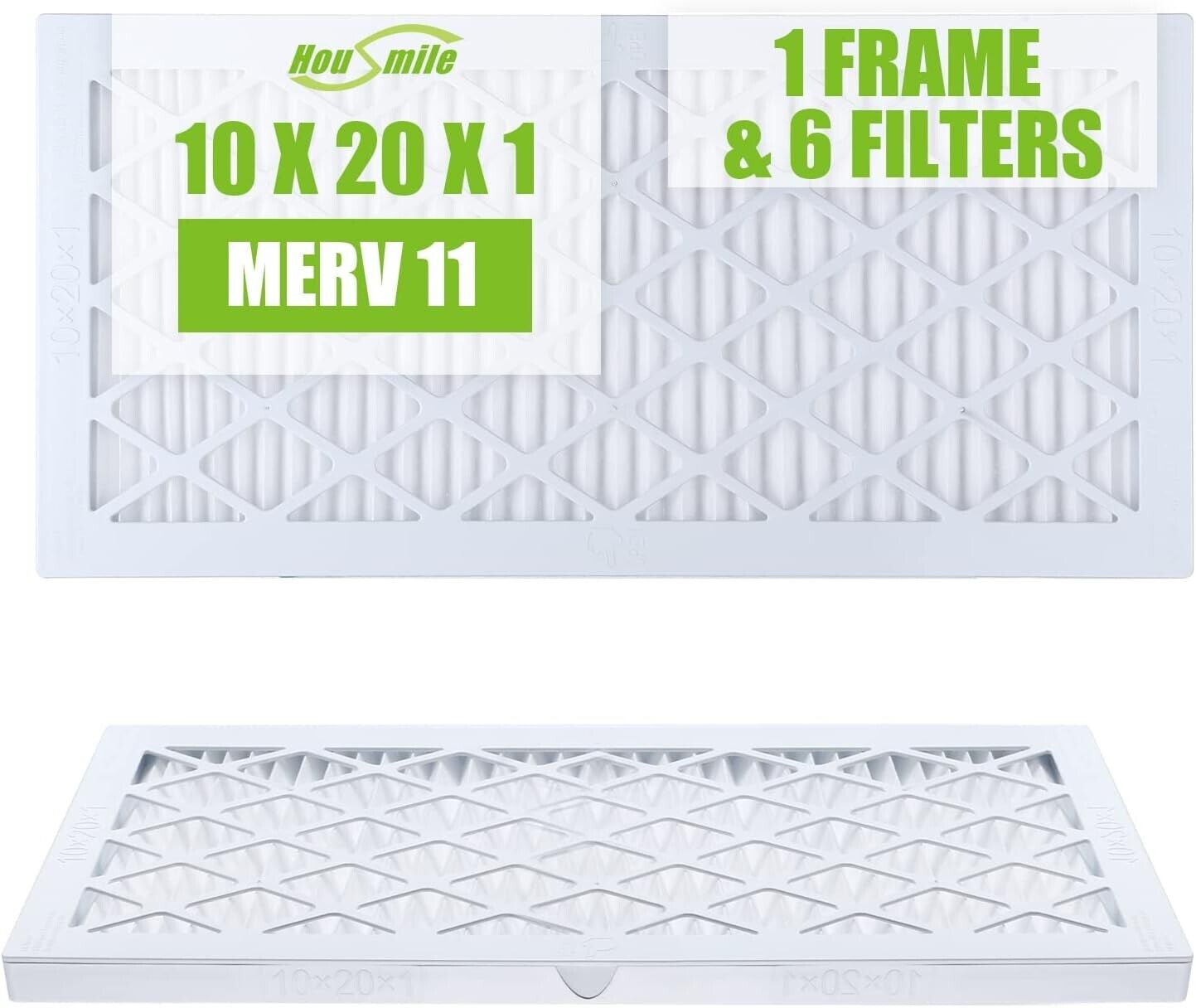 6x Air Conditioner Air Filter Anti Dust For Furnace Cleaner HVAC System 10x20x1