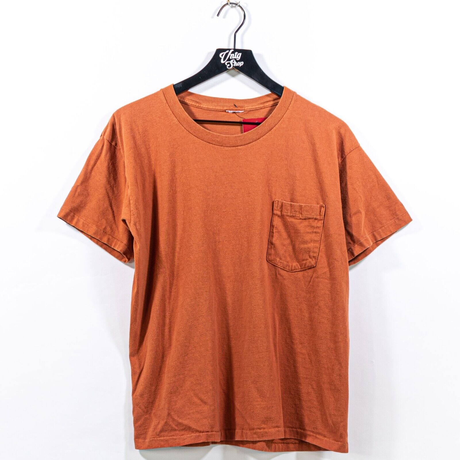 Blank Pocket T-Shirt Medium VTG 80s 90s Single Stitch Grunge Skater Streetwear