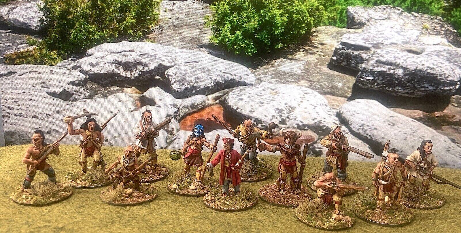 28mm French Indian War Painted 1754-1763. Warlord Games Woodland Indians.