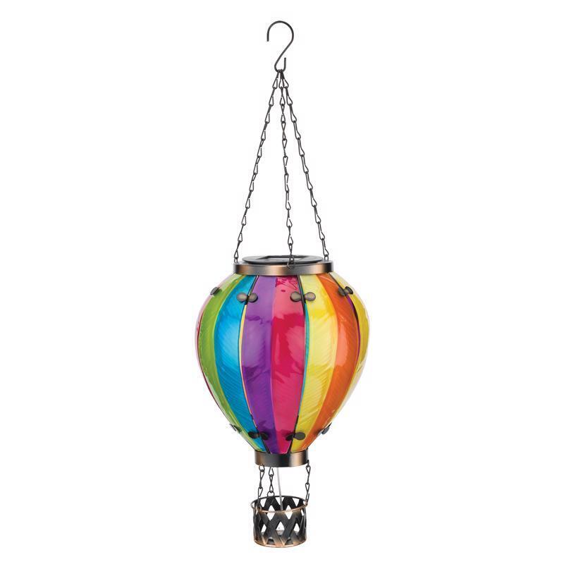 Regal Art & Gift 12763 Multicolored Glass/Metal Lantern 7.5 Lx23.5 Hx7.5 W in.