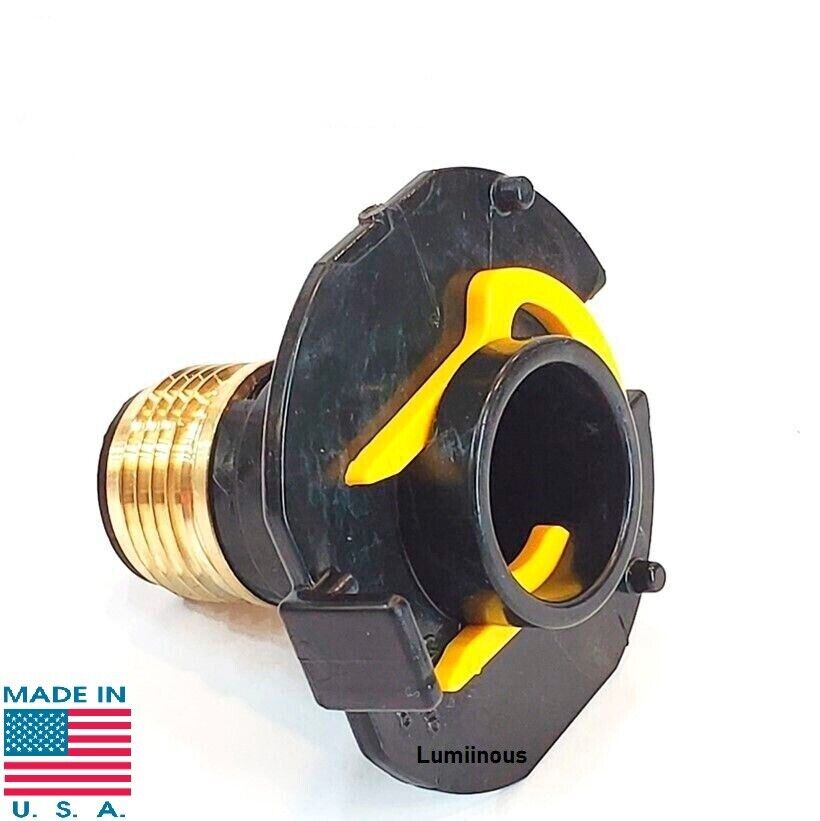 NEW BRASS OEM SUNCAST HOSE REEL HIDEAWAY IN TUBE WITH YELLOW RETAINER CLIP PARTS