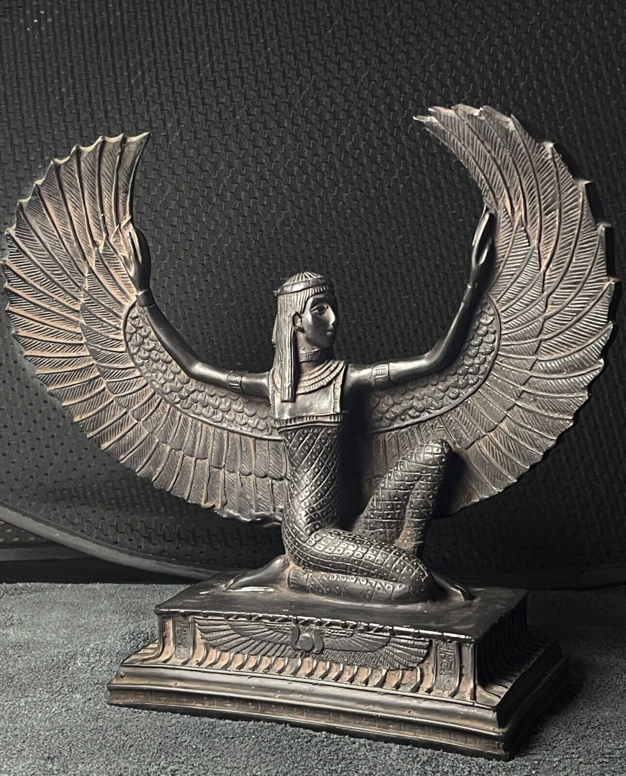 Winged Isis Statue from Egypt , Unique piece for the Egyptian Goddess