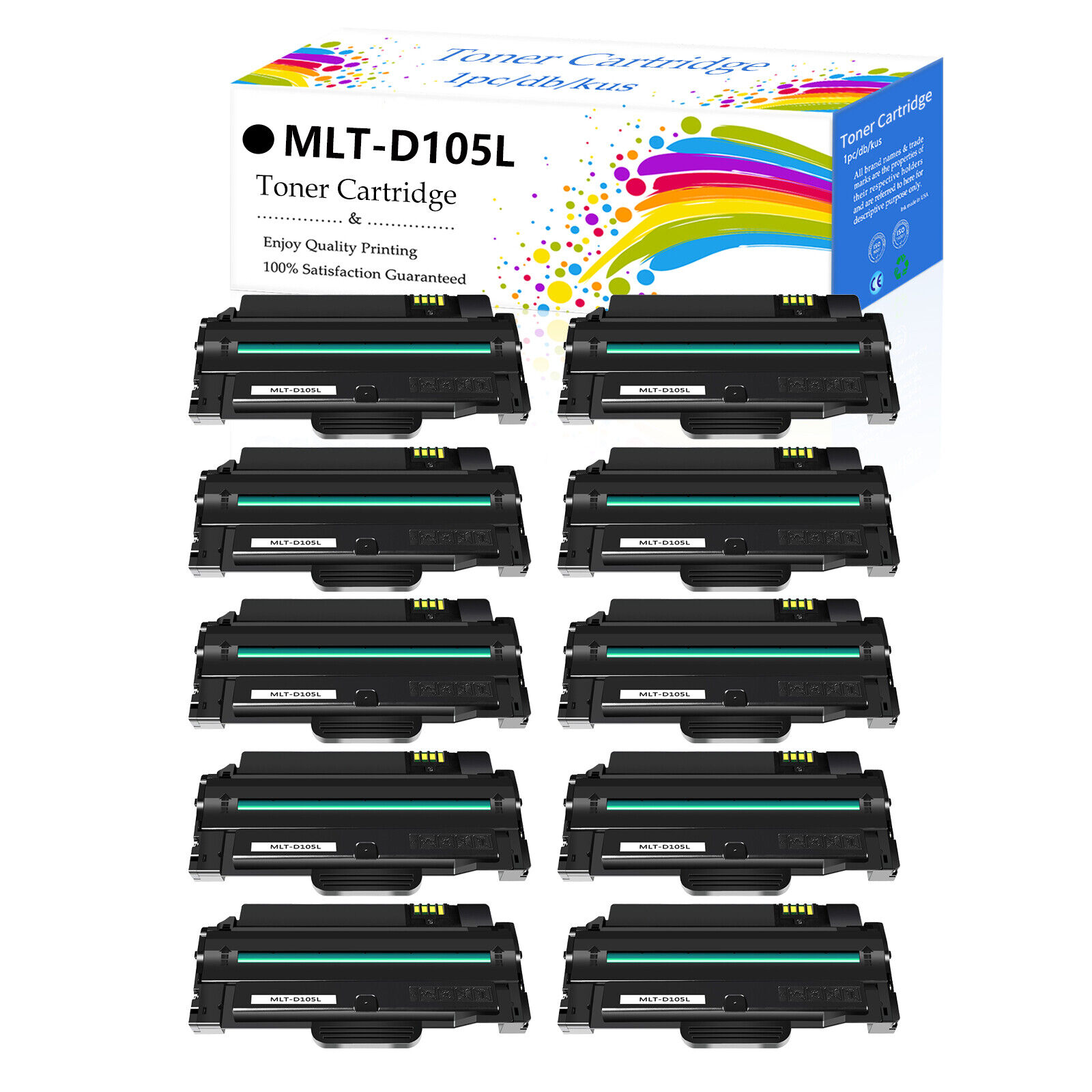 10PK MLT-D105L D105L Toner Cartridge Fits for Samsung SCX4600 SCX4601 SCX4623FW