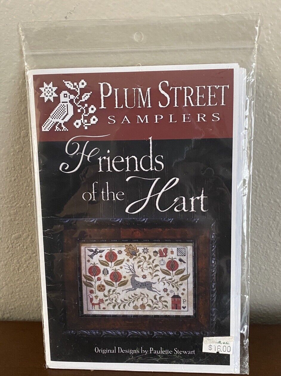 Plum Street Samplers FRIENDS OF THE HART Counted Cross Stitch Pattern P. Stewart