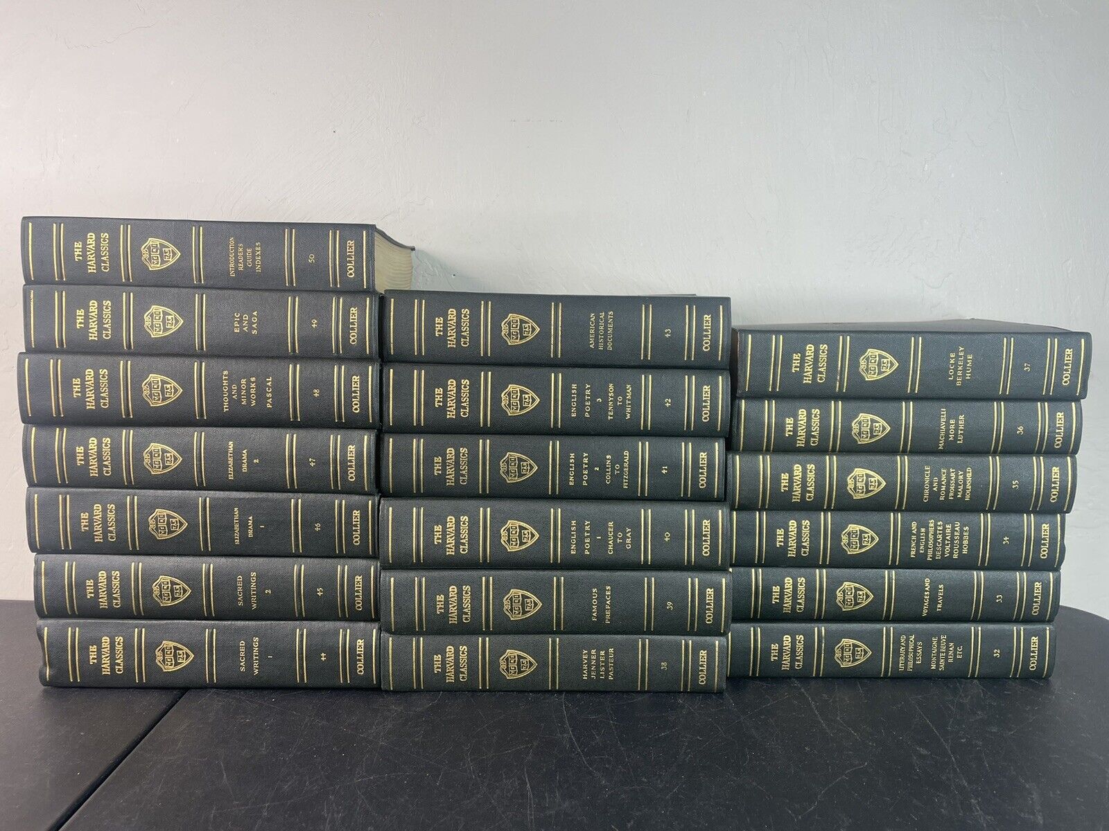 VTG Antique Harvard Classics 1909 Books Vol. 32 - 50 Collier Educational 