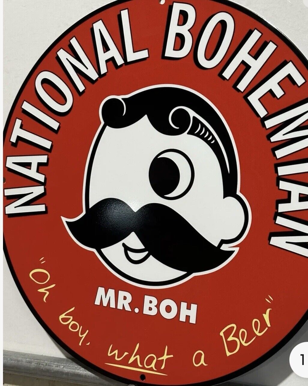 Top Quality  Mr. BOH  National Bohemian Beer vintage reproduction Garage Sign