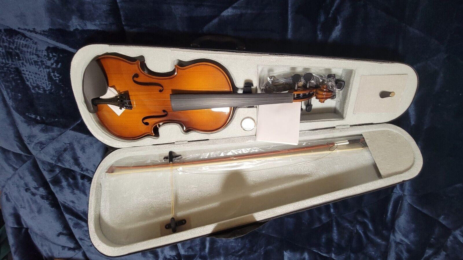 Kmise 4/4 Full Size Fiddle, Hard Case With  Hygrometer,