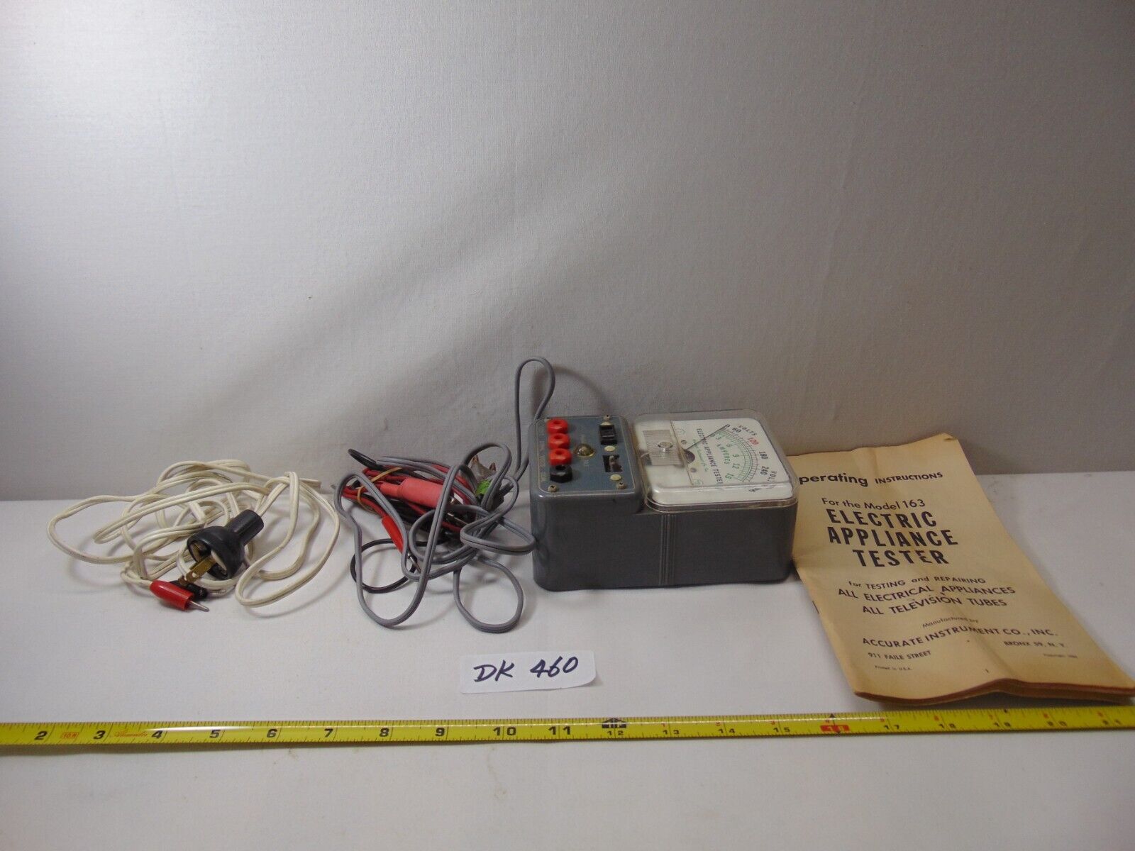 Vintage Accurate Instruments Model 163 Electric Appliance Tester Tubes