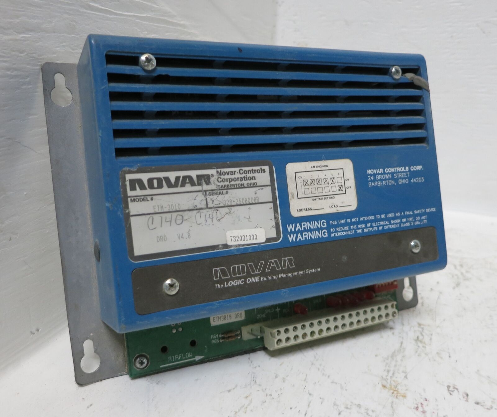 Novar ETM-3010 V4.8 Logic One Direct Digital Controller DRO DDC HVAC Control