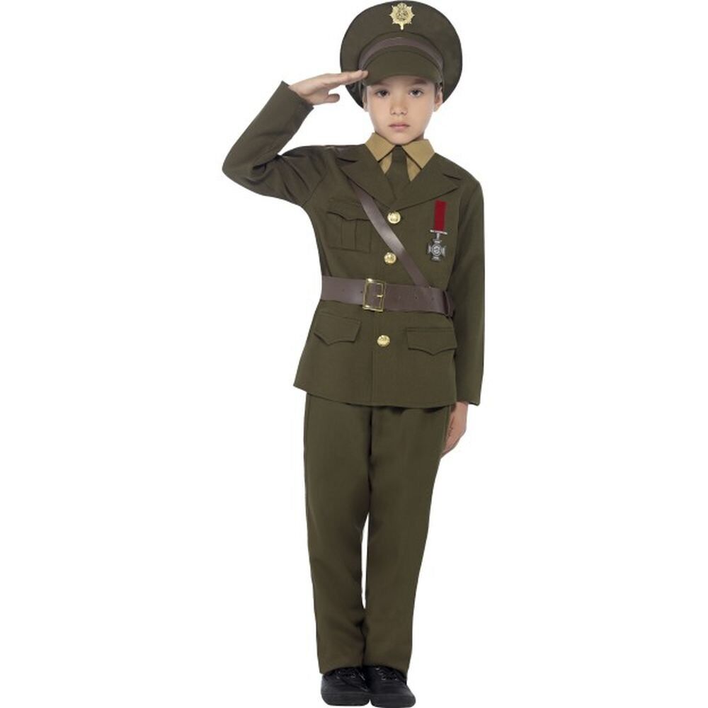 Smiffys Army Officer Costume, Green (Size L)