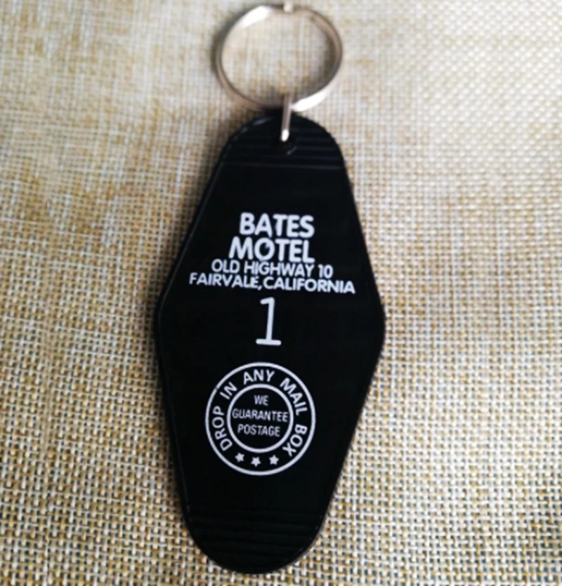 BATES MOTEL OLD HIGHWAY Crystal Hotel Keychain Keyring Tag Key Chains TV Show th
