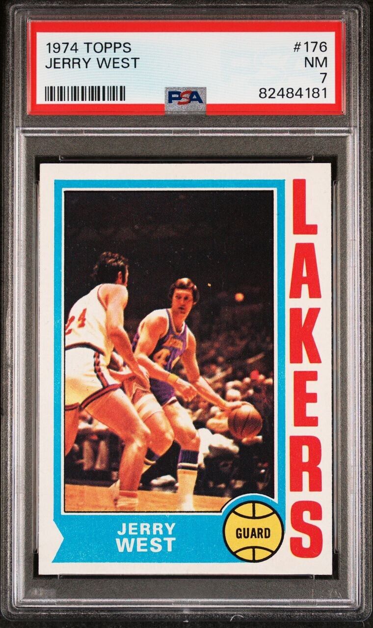 1974-75 Topps Jerry West #176 PSA 7 HOF Pop 246 Lakers Great