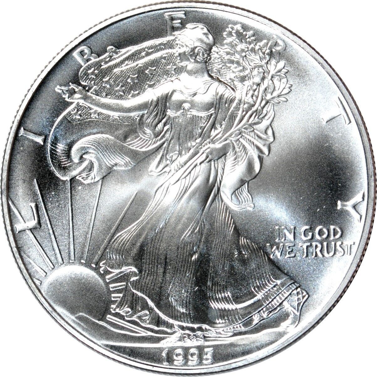 1995 1oz Silver American Eagle Gem UNC