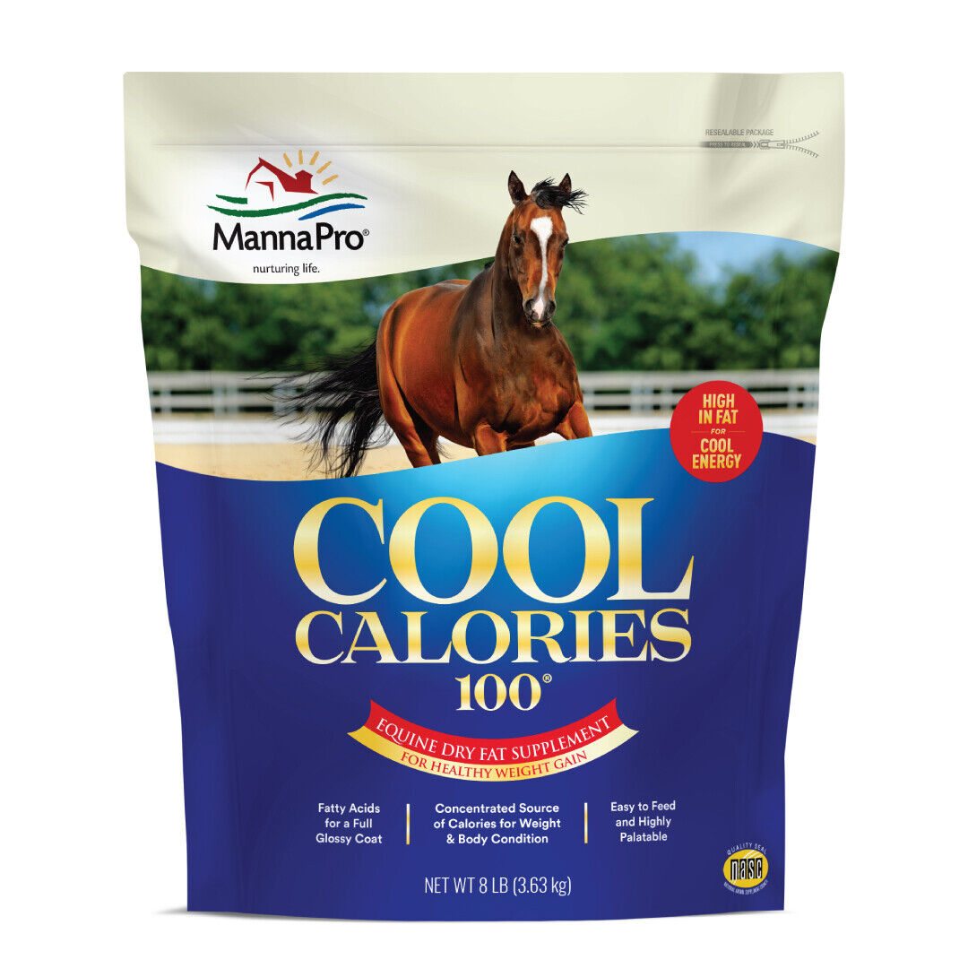 Manna Pro Start to Finish Cool Calories 100, Equine Dry Fat Supplement, 8 lbs