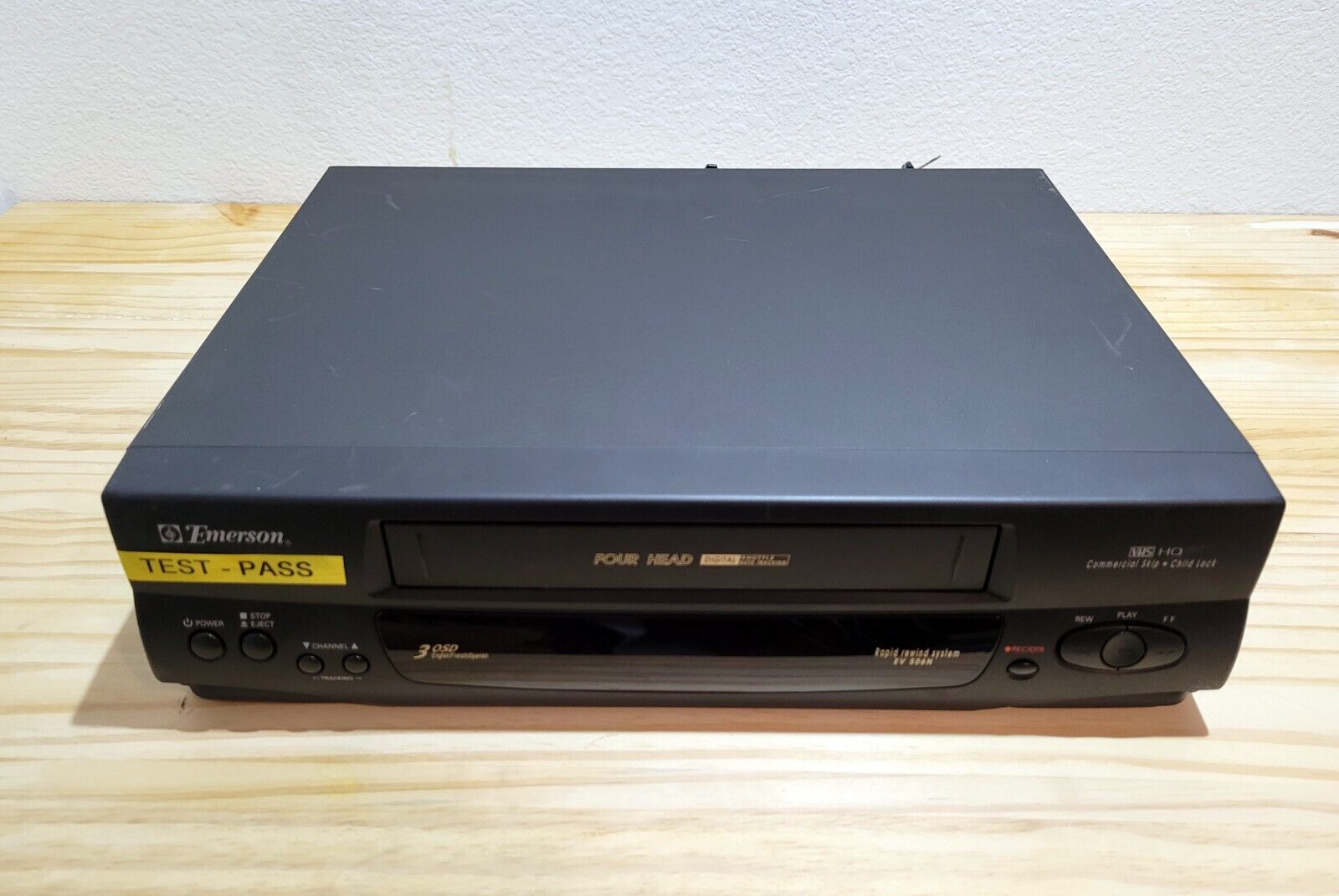 Emerson (EV506N) 4 Head VCR - Used, Tested - No Remote Included