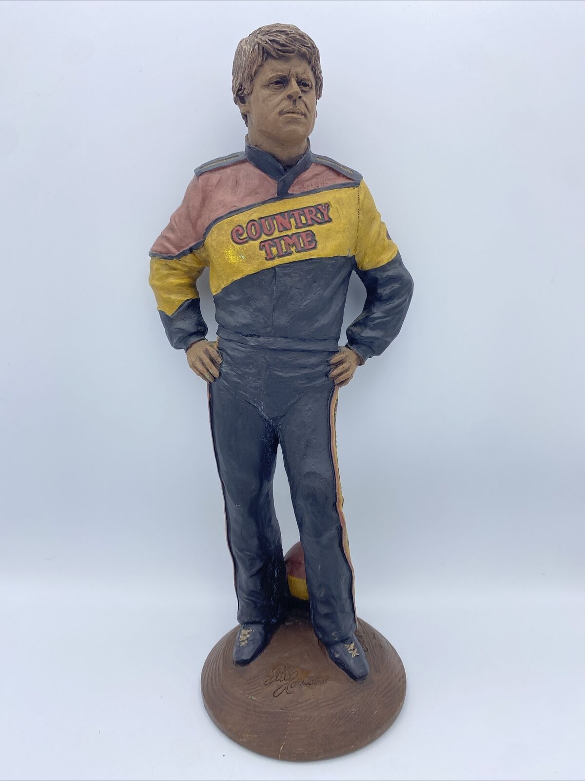 Vintage NASCAR 13” Statue of Bobby Hamilton By Tom Clark Signed Cairn Studio