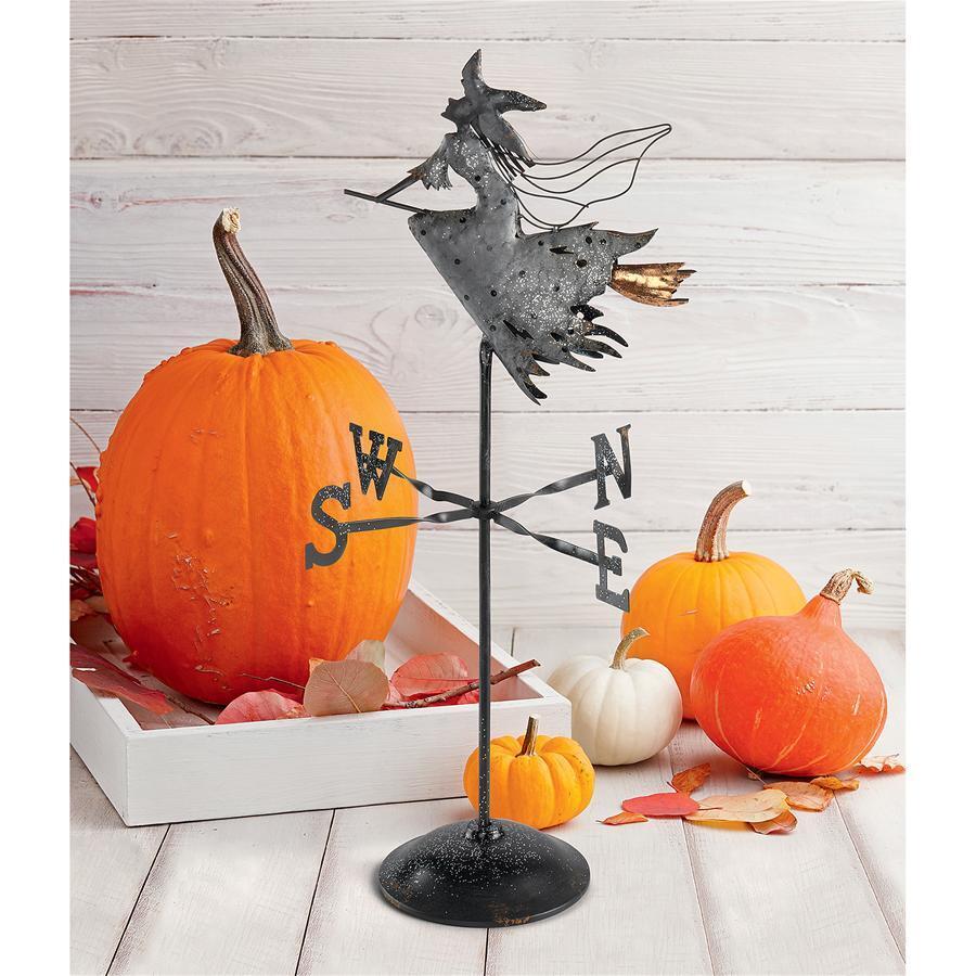 Design Toscano Bewitched Wicked Witch Tabletop Metal Weathervane
