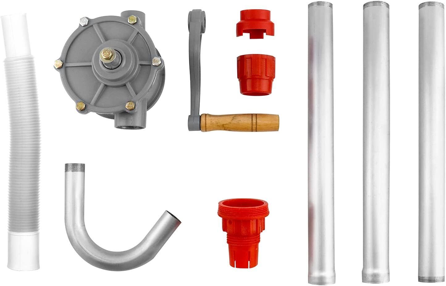 Aluminum Drum Rotary Hand Pump, Barrel Hand Crank Oil Barrel Rotary Oil Fuel  US