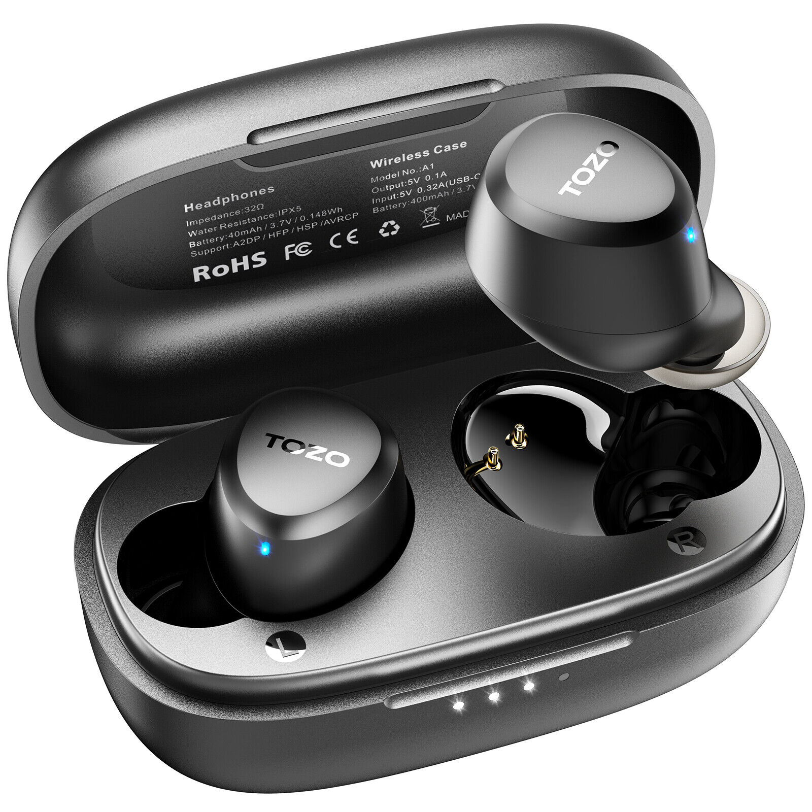 TOZO A1-S Wireless Earbuds Bluetooth 5.3 Immersive Premium Sound Headphones