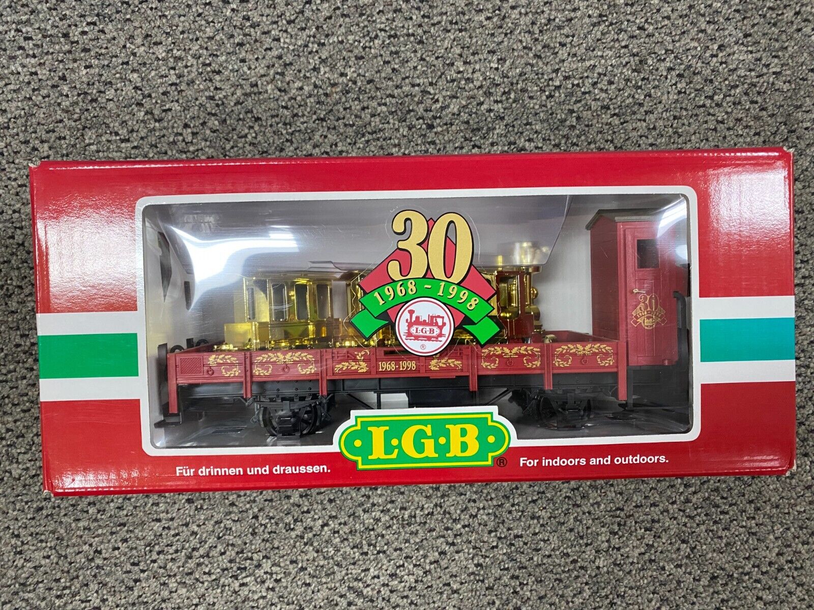 LGB 41124 30th Anniversary Flatcar with Gold Train Set NEW