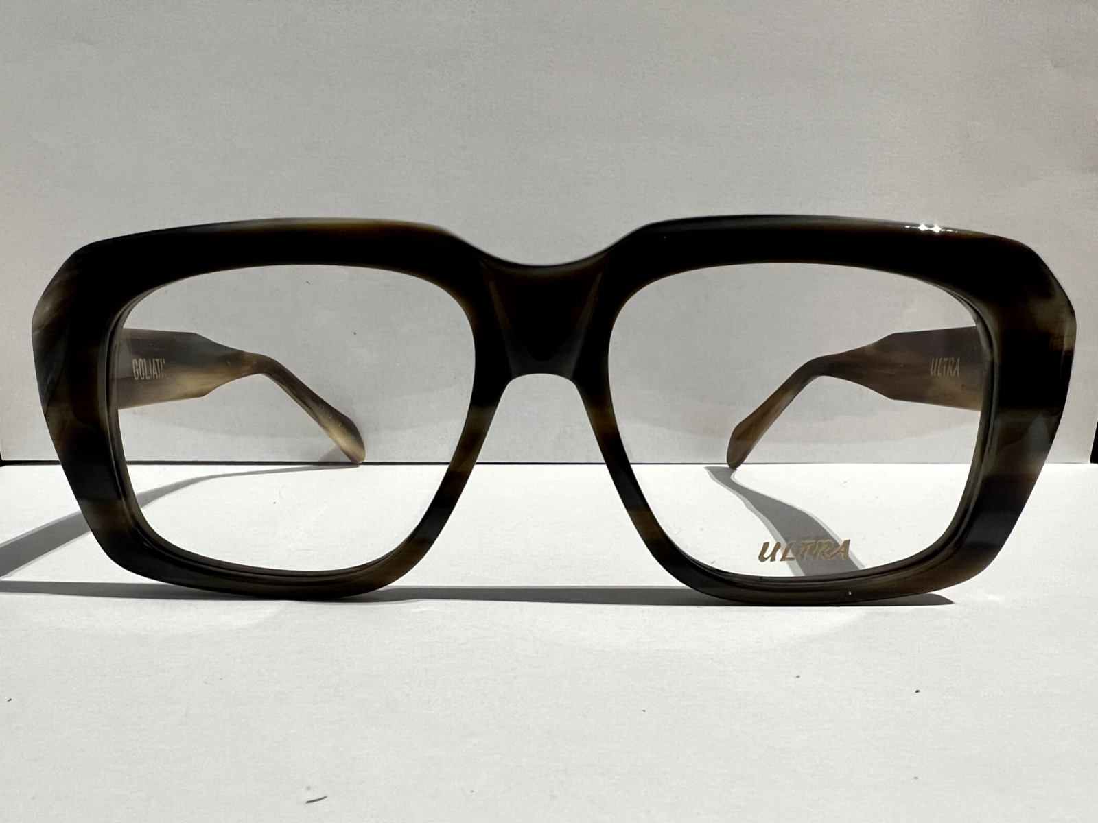 NEW Vintage 100% Authentic Ultra Goliath Brown / Gray Tortoise 