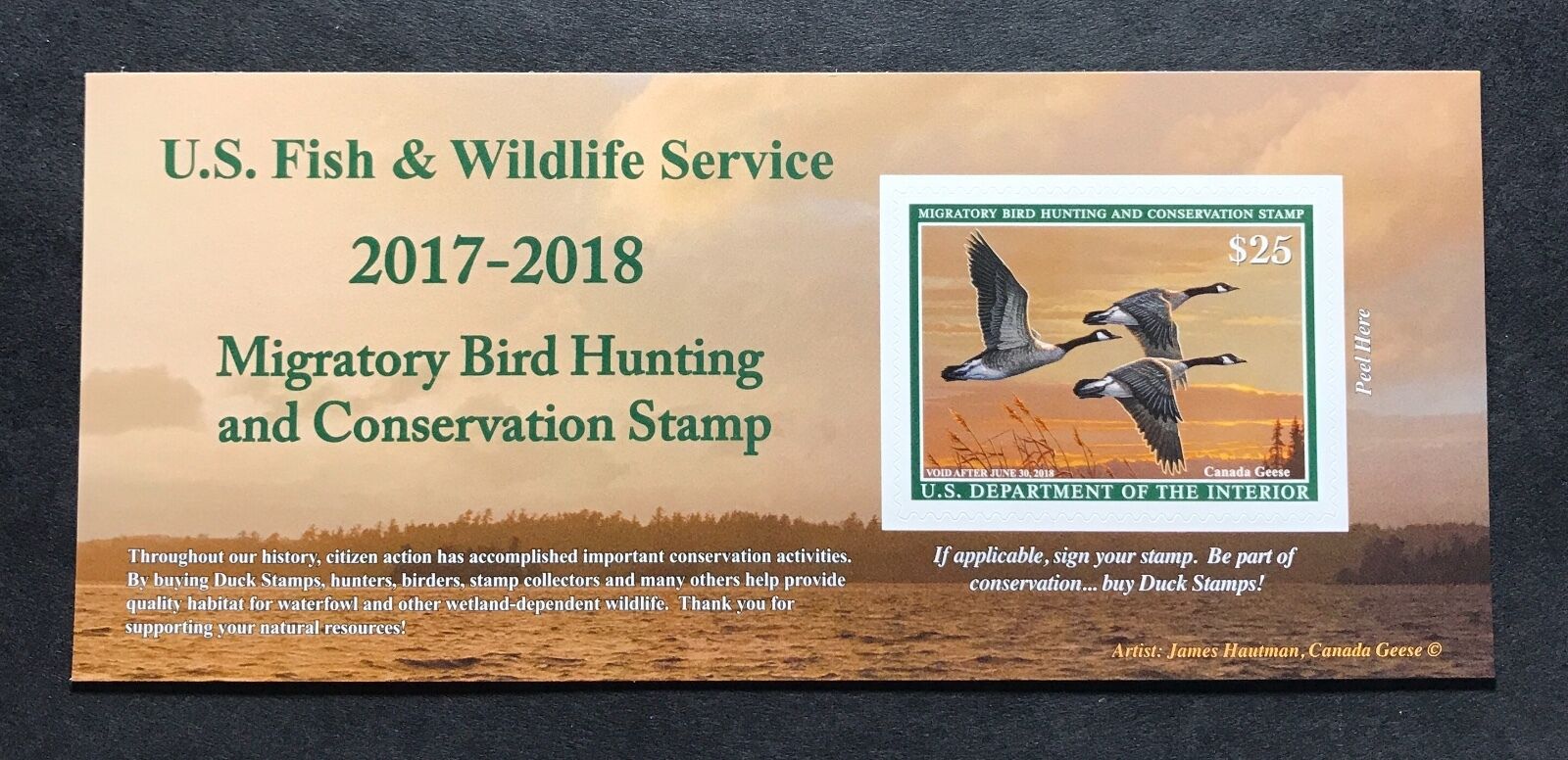 WTDstamps - #RW84A 2017 - 2018 - US Federal Duck Stamp - Post Office FRESH