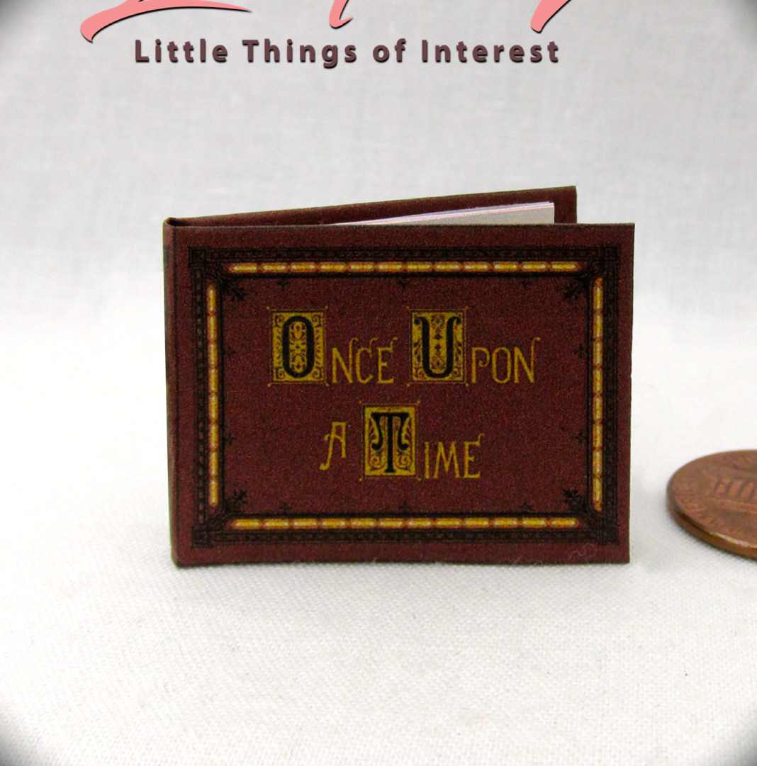 ONCE UPON A TIME BOOK OF FAIRY TALES Miniature Book Dollhouse 1:12 Scale Book