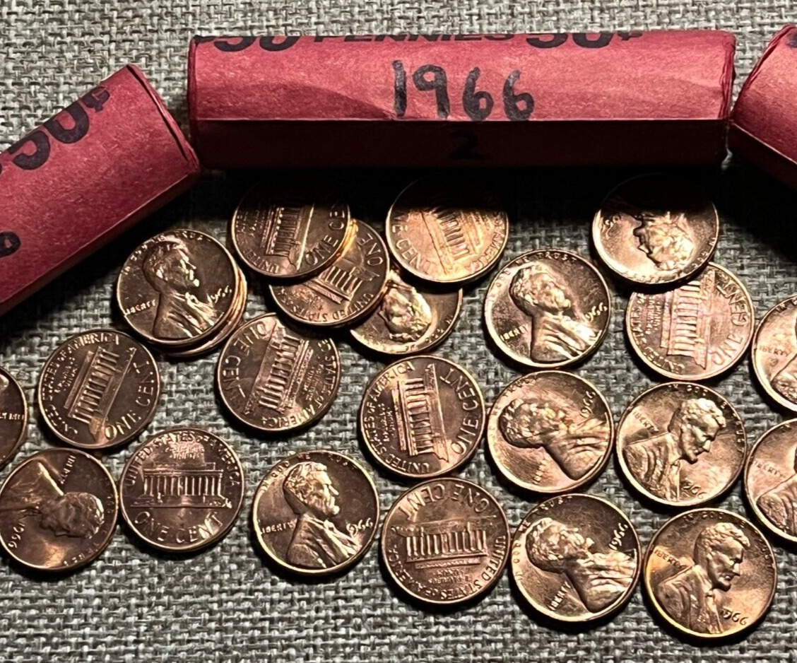 1966 Lincoln Memorial Cents Roll * BU or Better with issues