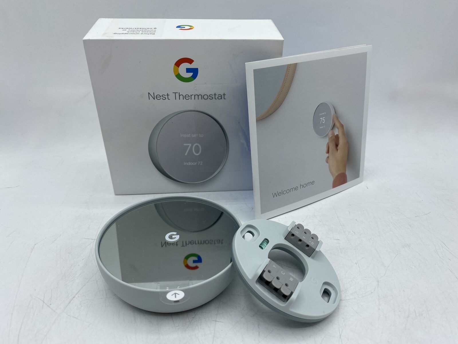 Google Nest G4CVZ Smart Programmable Wi-Fi Thermostat -  Fog - New Open Box