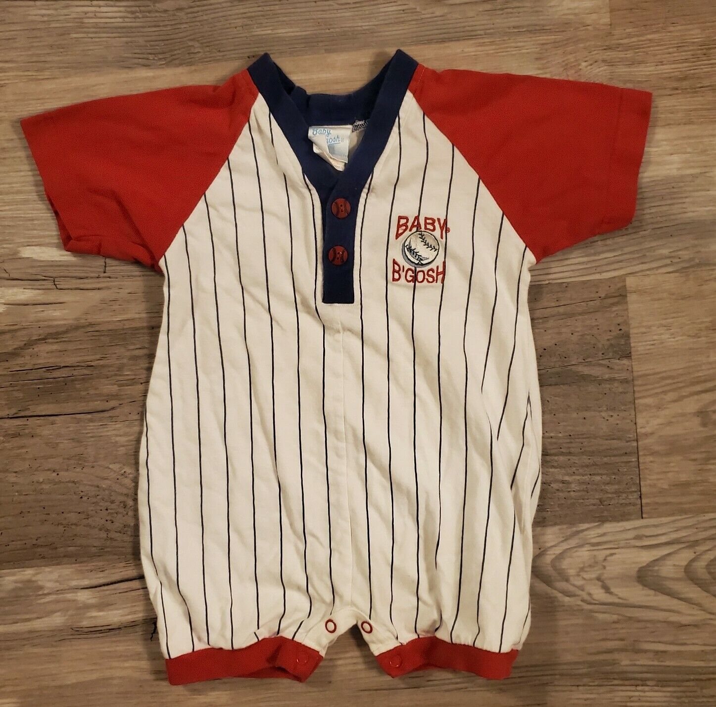 Baby Boy Toddler Vintage Baby Bgosh Baseball Hall of Fame Snap Outfit 24 Months