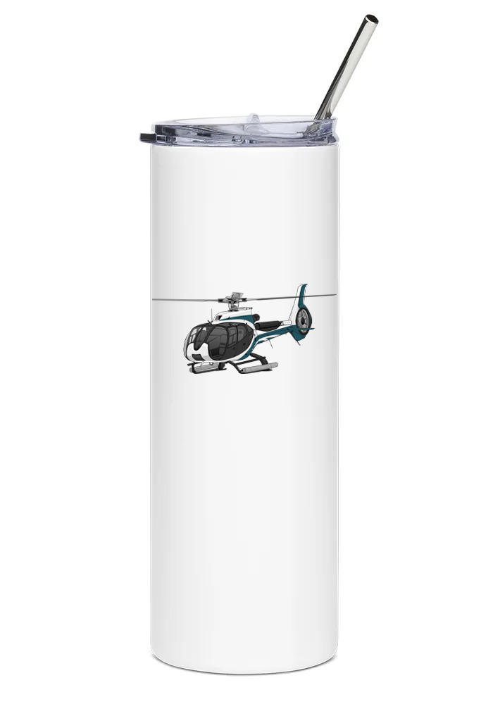 Eurocopter EC130T2 Stainless Steel Water Tumbler with straw - 20oz.