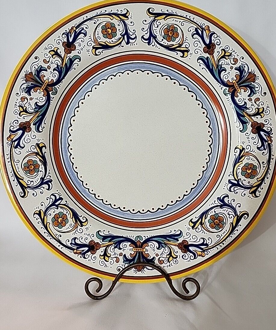 Vtg Deruta Ceramica Nova Made In Italy Dinner Plates 11 5/8\