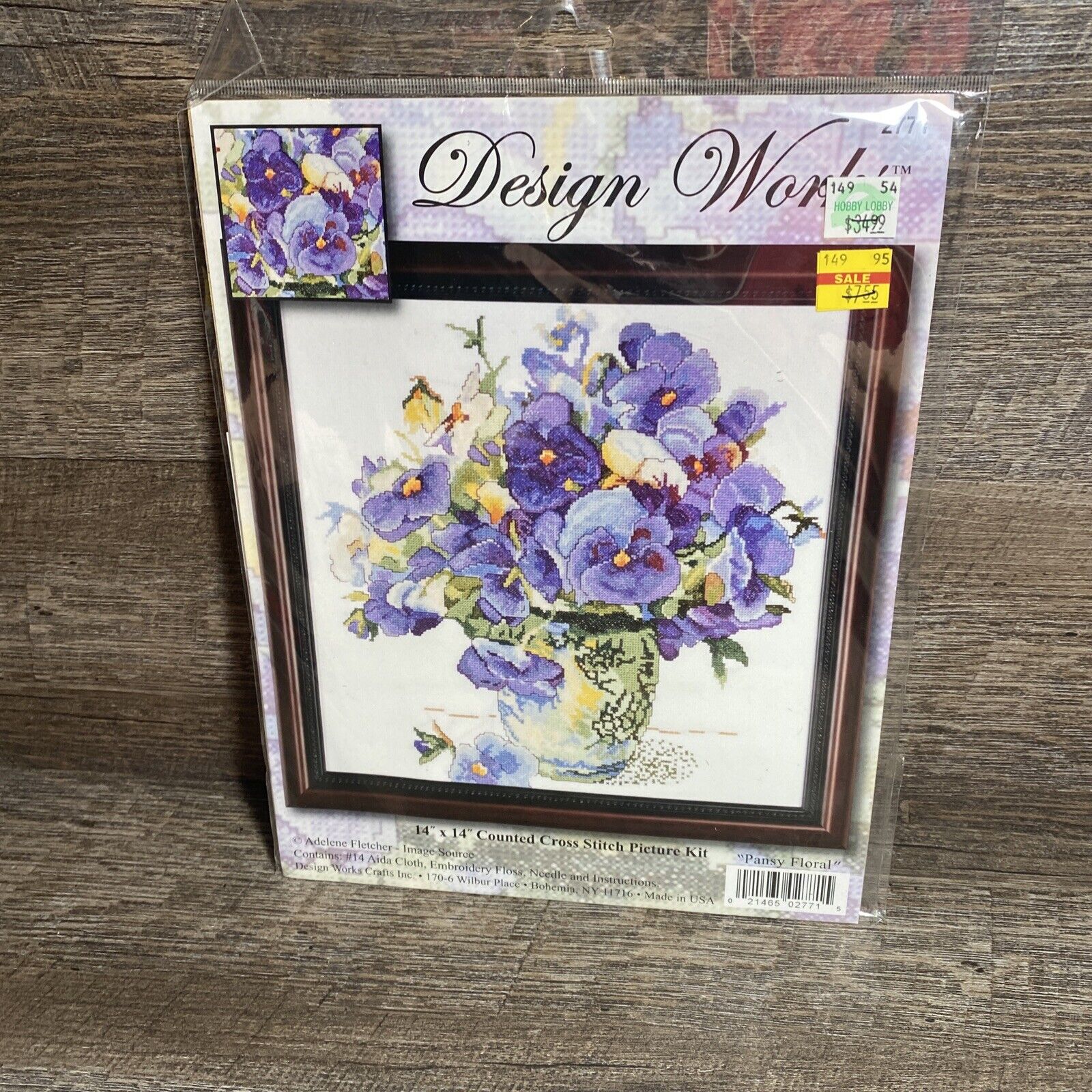 Design Works PANSY FLORAL Counted Cross Stitch SEALED KIT #2771 - 14\
