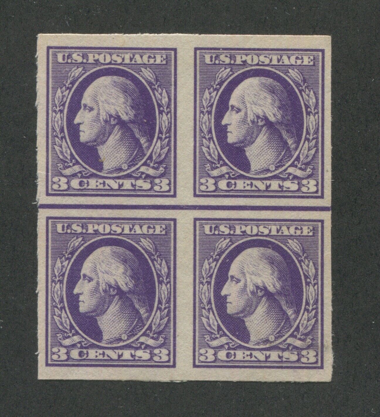 1918 United States Postage Stamp #535 Mint Never Hinged VF OG Block of 4