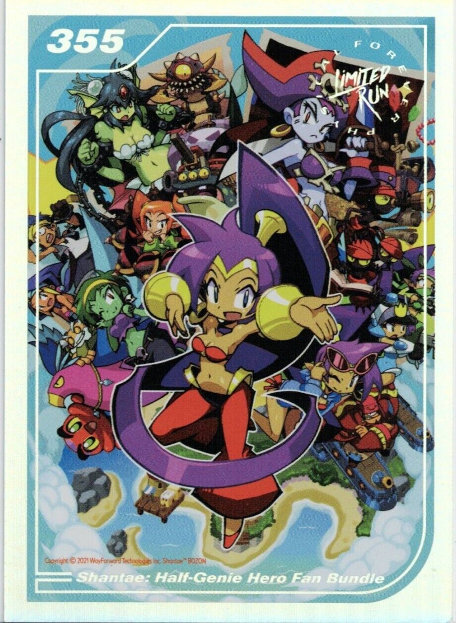 Shantae Half Genie Hero Fan Limited Run Games Silver Trading Card #355 New Mint