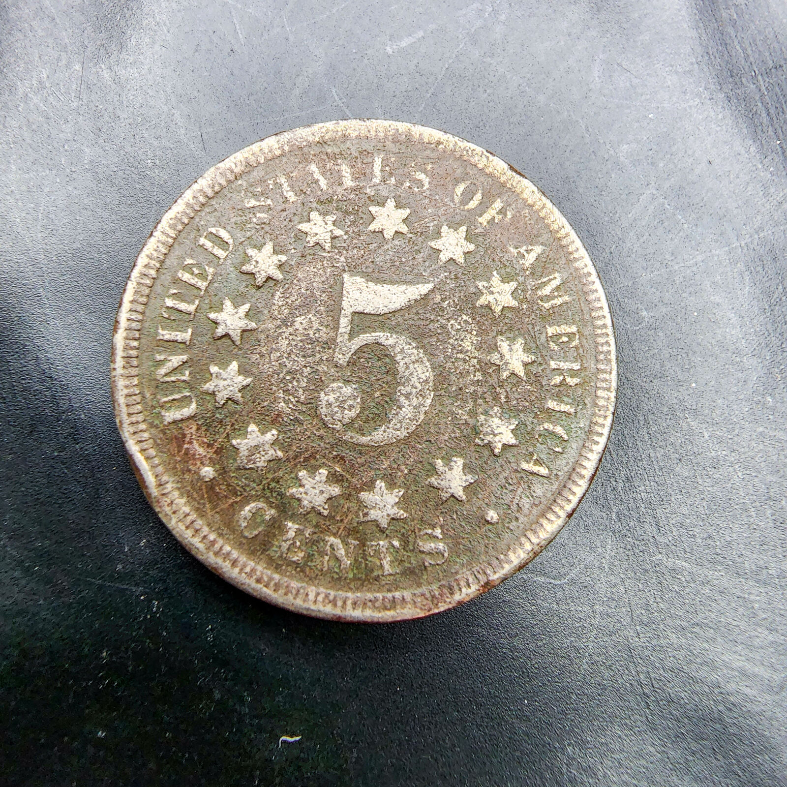 1867 Shield Nickel, Rare Vintage Collectible Coin, Fine Detail 🪙💎