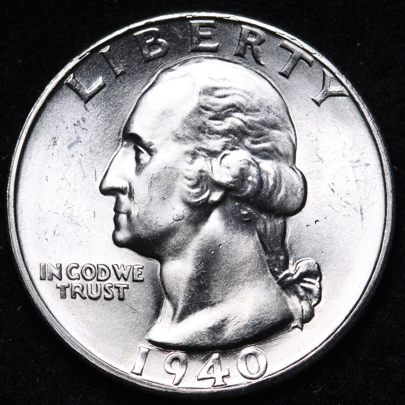 BU 1940-S Washington Silver Quarter UNCIRCULATED UNC MS