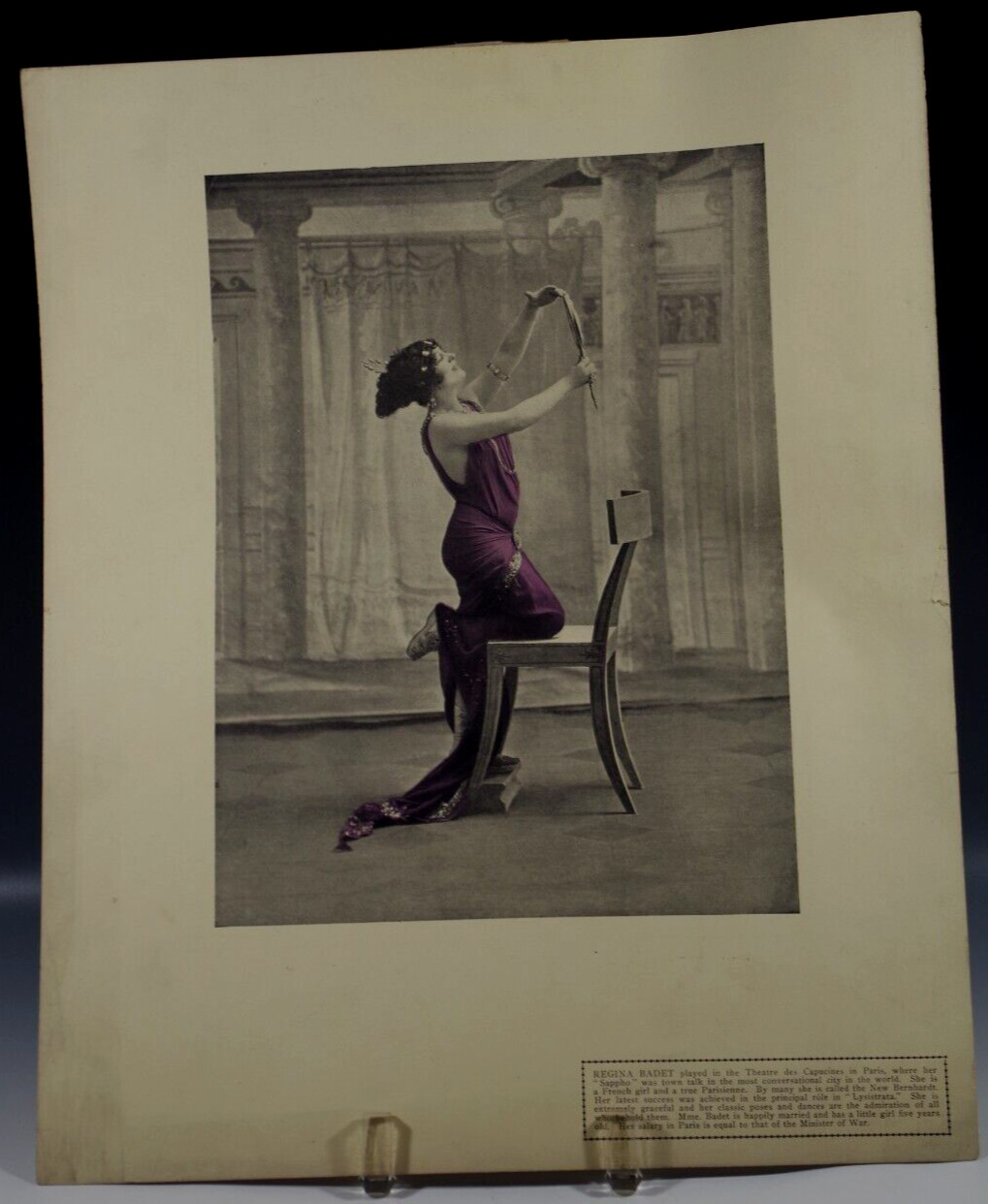 REGINA BADET REUTLINGER STUDIO 1890\'s ANTIQUE PRINT FRENCH ACTRESS DANCERS