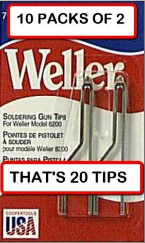 WELLER 7135W Solder Tip Replacement for 8200 Solder Gun, 2 per Pack = 20 TIPS