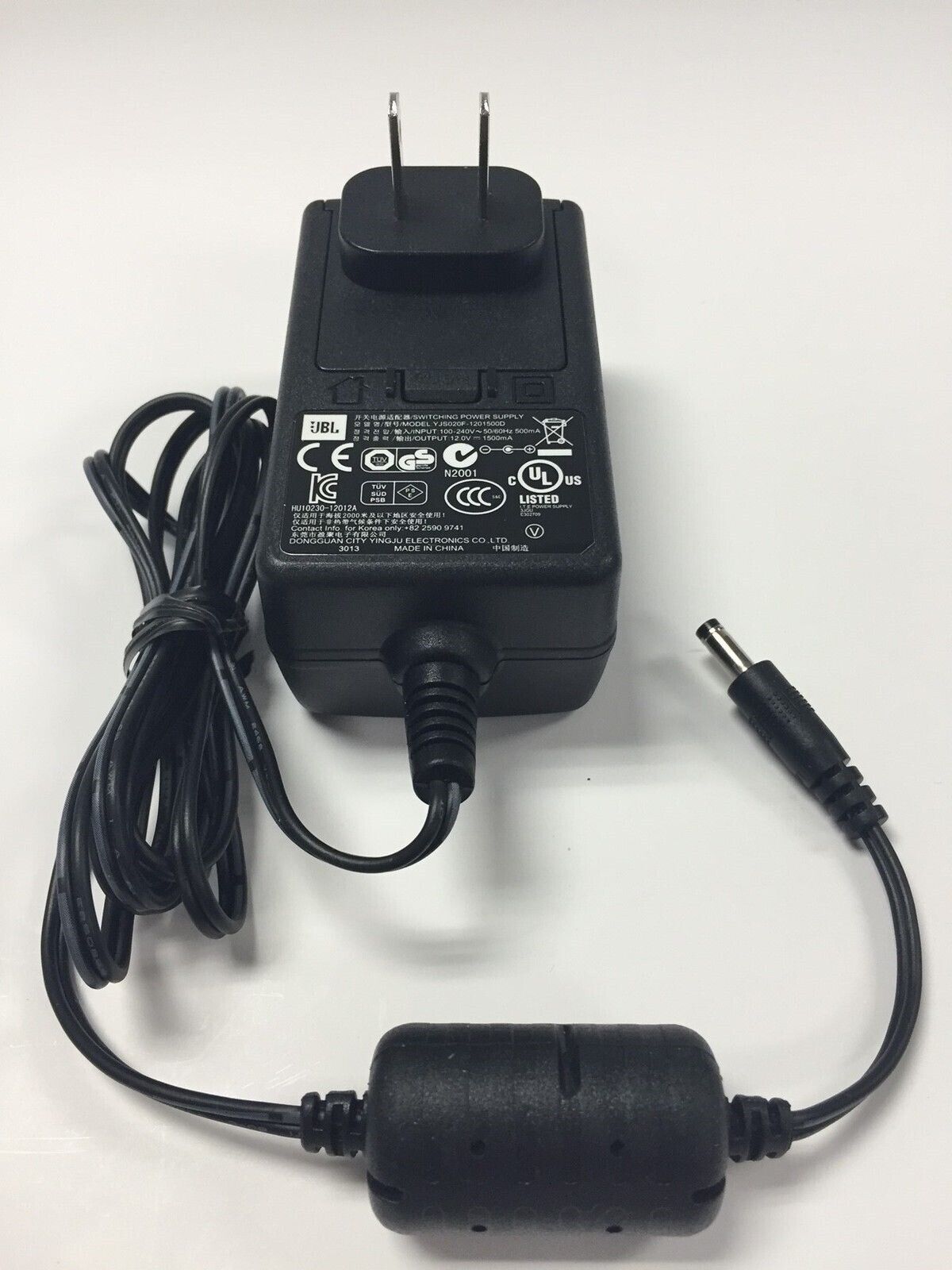 GENUINE JBL YJS020F-1201500D Flip Speaker AC Adapter BLACK Power Home Charger