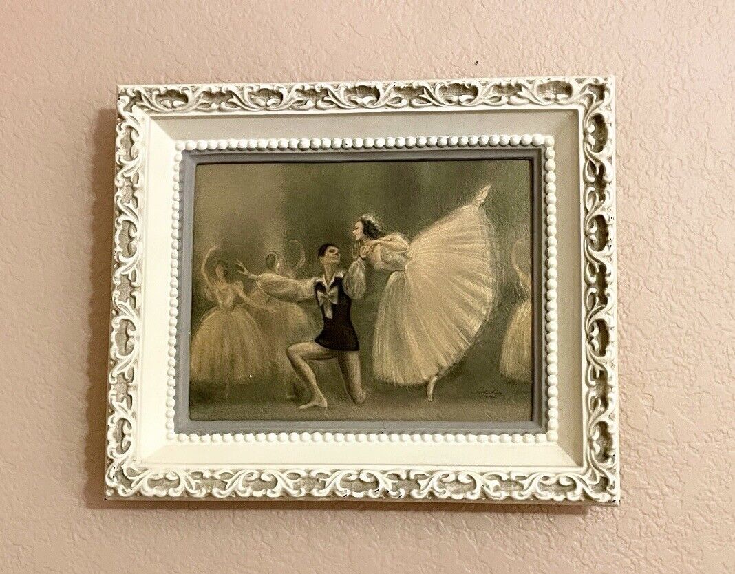 Vintage Sophie Ballerina Print Lithograph 1920-30’s | Framed Ballet Art 11”X 9”