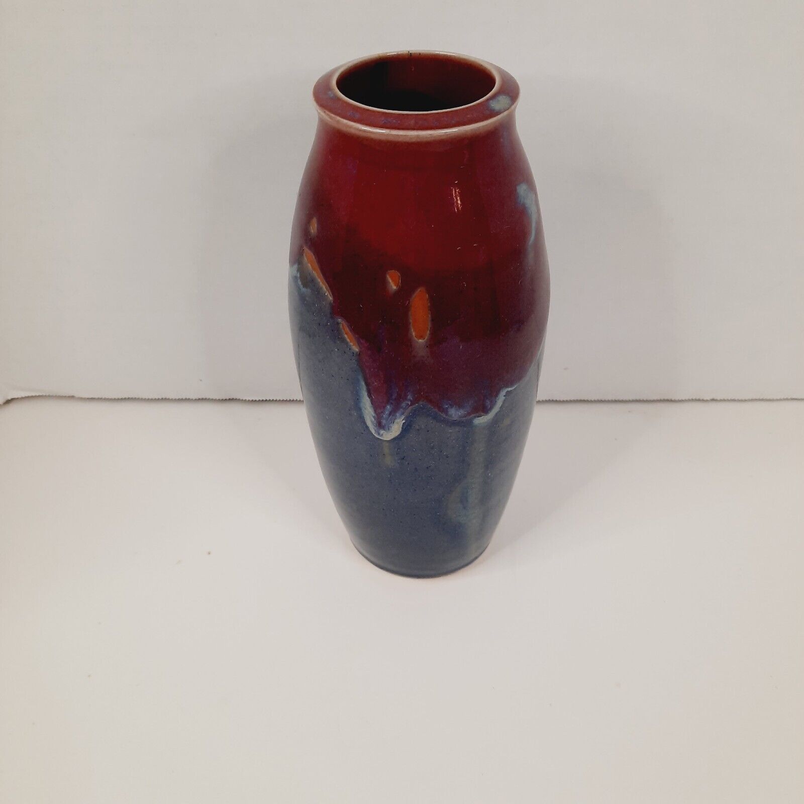 Vintage Oklahoma Artist Signed Bob Hanlin Pottery Vase 10\